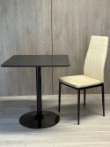 Stół skandynawski kwadratowy TORI Black WOOD 70 SMOKE