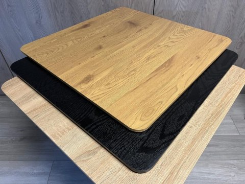 Stół skandynawski kwadratowy TORI Dark Wood 70 GOLD