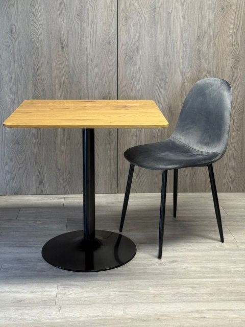 Stół skandynawski kwadratowy TORI Dark Wood 70 SMOKE