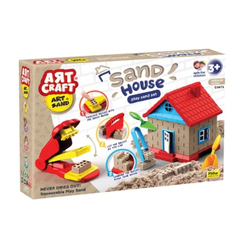 Zestaw z piaskiem kinetycznym - Artcraft- Domek Zestaw z piaskiem kinetycznym - Artcraft- Domek