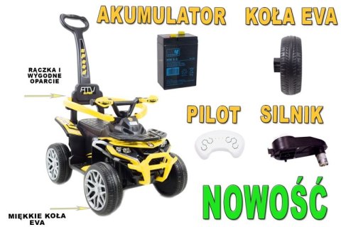 QUAD NA AKUMULATOR, JEŹDZIK, ODPYCHACZ, PCHACZ - POJAZD WIELOF. PILOT/APLIKACJA /915 QUAD NA AKUMULATOR, JEŹDZIK, ODPYCHACZ, PCHACZ - POJAZD WIELOF. PILOT/APLIKACJA /915