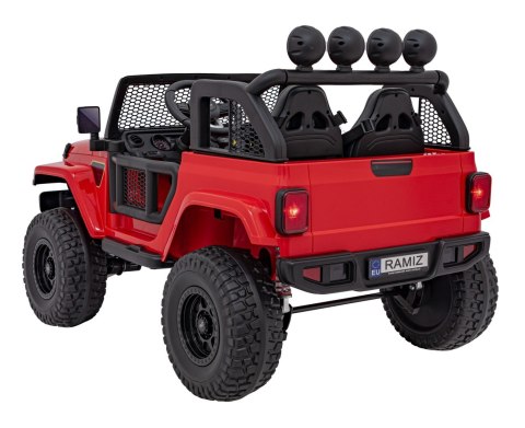Auto terenowe OFF-ROAD 3.0 dla dzieci Czerwony + Pilot + Wolny Start + Pasy + Audio LED Auto terenowe OFF-ROAD 3.0 dla dzieci Czerwony + Pilot + Wolny Start + Pasy + Audio LED