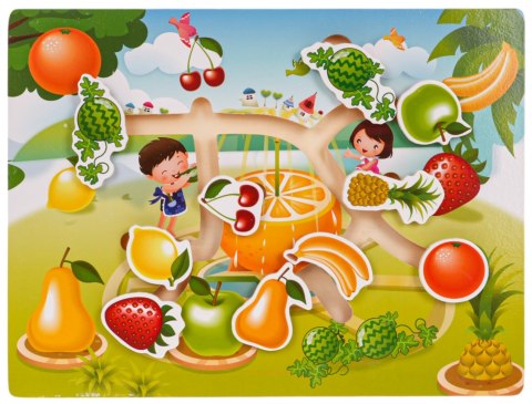 Drewniany Zestaw Puzzli Owoce Warzywa Drewniany Zestaw Puzzli Owoce Warzywa