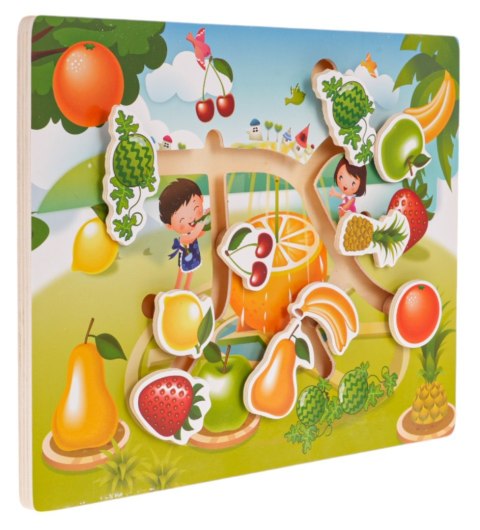 Drewniany Zestaw Puzzli Owoce Warzywa Drewniany Zestaw Puzzli Owoce Warzywa