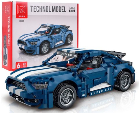 Klocki Techniczne Autko Sportowe Niebieskie 952el. Klocki Techniczne Autko Sportowe Niebieskie 952el.