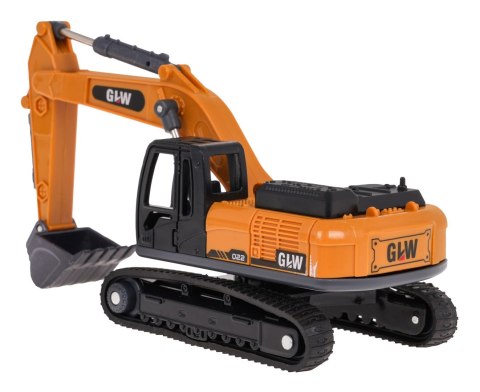 Koparka GLW dla dzieci 3+ Metalowa Ruchoma Łyżka + Obrotowa Kabina + Ruchome Ramię + Ruchome Gąsienice Koparka GLW dla dzieci 3+ Metalowa Ruchoma Łyżka + Obrotowa Kabina + Ruchome Ramię + Ruchome Gąsienice