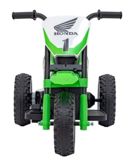Motorek Cross Honda CRF 450R na akumulator dla dzieci Zielony + 3 Koła + Gumowy Bieżnik + Klakson