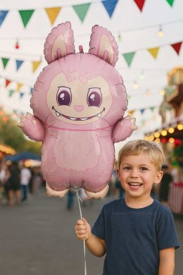 Balon foliowy Labubu, różowy, 60 cm Grabo