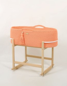 Kosz Mojżesza BOHO Handmade z kołyską - brzoskwiniowy