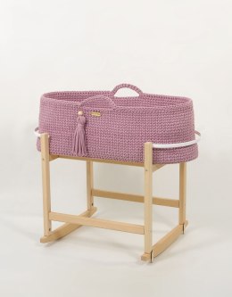 Kosz Mojżesza BOHO Handmade z kołyską - lawendowy