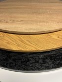 Stół okrągły VICTORY DARK WOOD 70 cm GOLD