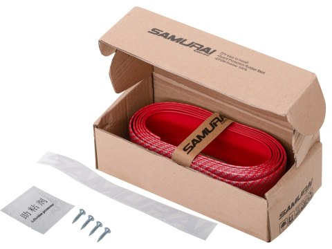 Dokładka zderzaka osłona uniwersalna spoiler carbon 2,5m czerwona