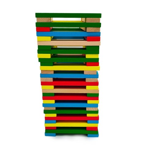 Klocki drewniane deseczki WABI Planks 12 cm - 100 szt. Klocki drewniane deseczki WABI Planks 12 cm - 100 szt.