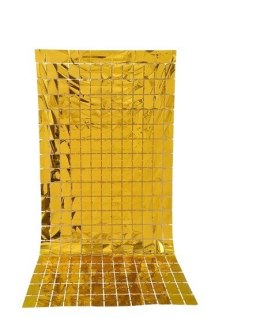Kurtyna panelowa 200x100 cm błyszcząca złota