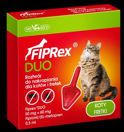 Vet-Agro Fiprex Duo Kot, Fretka 0,5ml Vet-Agro Fiprex Duo Kot, Fretka 0,5ml
