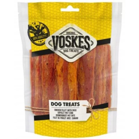 Voskes Chicken Fillet Strips With Duck - suszony filet dla psa z kurczaka i kaczki 400g Voskes Chicken Fillet Strips With Duck - suszony filet dla psa z kurczaka i kaczki 400g