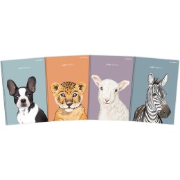 Brulion A5 96k linia z marginesem SWEET ANIMAL 70g. 400169480 TOP 2000