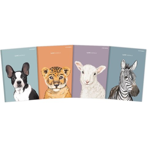 Brulion A5 96k linia z marginesem SWEET ANIMAL 70g. 400169480 TOP 2000
