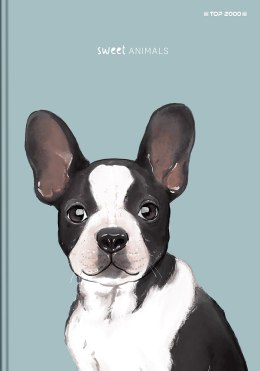 Brulion A5 96k linia z marginesem SWEET ANIMAL 70g. 400169480 TOP 2000