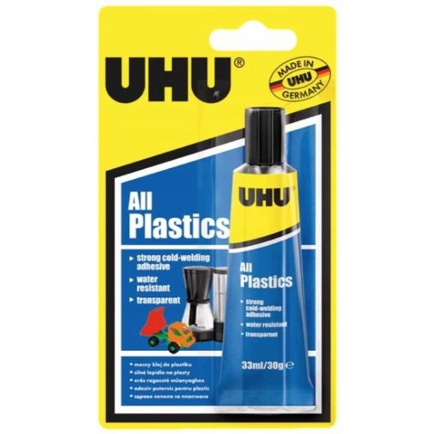 Klej UHU do plastików All Plastics 30g, U 37595 BK Klej UHU do plastików All Plastics 30g, U 37595 BK