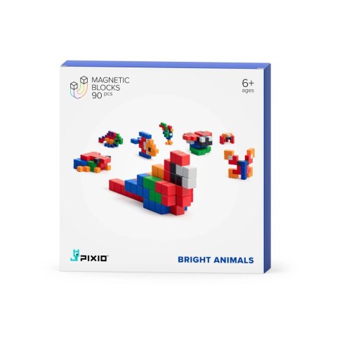 Klocki Magnetyczne Pixio Bright Animals 90 | Story Series Klocki Magnetyczne Pixio Bright Animals 90 | Story Series