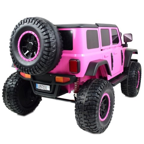 OLBRZYMI JEEP NA AKUMULATOR SPEED, SUPER RÓŻ, MIĘKKIE KOŁA, SIEDZENIE, APLIKACJA/DLS-X15A OLBRZYMI JEEP NA AKUMULATOR SPEED, SUPER RÓŻ, MIĘKKIE KOŁA, SIEDZENIE, APLIKACJA/DLS-X15A