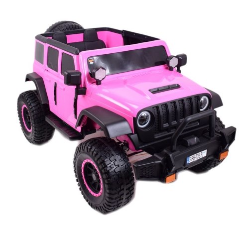 OLBRZYMI JEEP NA AKUMULATOR SPEED, SUPER RÓŻ, MIĘKKIE KOŁA, SIEDZENIE, APLIKACJA/DLS-X15A OLBRZYMI JEEP NA AKUMULATOR SPEED, SUPER RÓŻ, MIĘKKIE KOŁA, SIEDZENIE, APLIKACJA/DLS-X15A