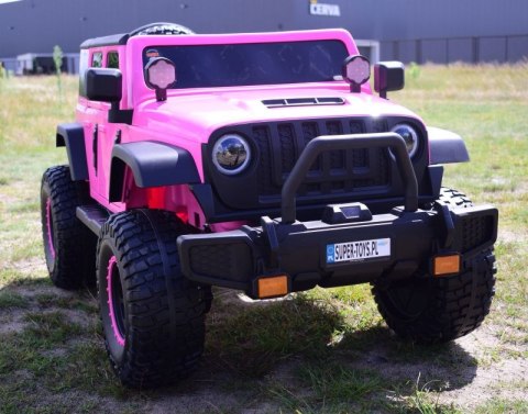 OLBRZYMI JEEP NA AKUMULATOR SPEED, SUPER RÓŻ, MIĘKKIE KOŁA, SIEDZENIE, APLIKACJA/DLS-X15A OLBRZYMI JEEP NA AKUMULATOR SPEED, SUPER RÓŻ, MIĘKKIE KOŁA, SIEDZENIE, APLIKACJA/DLS-X15A