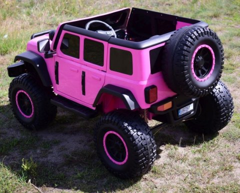 OLBRZYMI JEEP NA AKUMULATOR SPEED, SUPER RÓŻ, MIĘKKIE KOŁA, SIEDZENIE, APLIKACJA/DLS-X15A OLBRZYMI JEEP NA AKUMULATOR SPEED, SUPER RÓŻ, MIĘKKIE KOŁA, SIEDZENIE, APLIKACJA/DLS-X15A
