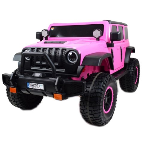 OLBRZYMI JEEP NA AKUMULATOR SPEED, SUPER RÓŻ, MIĘKKIE KOŁA, SIEDZENIE, APLIKACJA/DLS-X15A OLBRZYMI JEEP NA AKUMULATOR SPEED, SUPER RÓŻ, MIĘKKIE KOŁA, SIEDZENIE, APLIKACJA/DLS-X15A