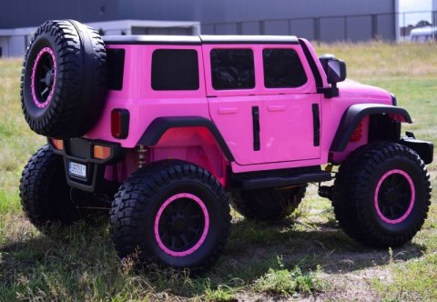 OLBRZYMI JEEP NA AKUMULATOR SPEED, SUPER RÓŻ, MIĘKKIE KOŁA, SIEDZENIE, APLIKACJA/DLS-X15A OLBRZYMI JEEP NA AKUMULATOR SPEED, SUPER RÓŻ, MIĘKKIE KOŁA, SIEDZENIE, APLIKACJA/DLS-X15A