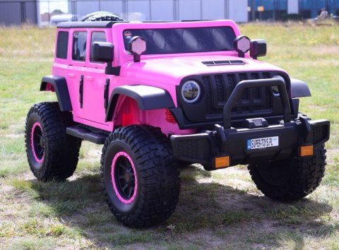 OLBRZYMI JEEP NA AKUMULATOR SPEED, SUPER RÓŻ, MIĘKKIE KOŁA, SIEDZENIE, APLIKACJA/DLS-X15A OLBRZYMI JEEP NA AKUMULATOR SPEED, SUPER RÓŻ, MIĘKKIE KOŁA, SIEDZENIE, APLIKACJA/DLS-X15A