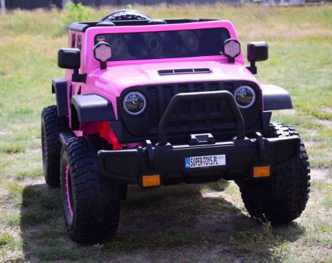 OLBRZYMI JEEP NA AKUMULATOR SPEED, SUPER RÓŻ, MIĘKKIE KOŁA, SIEDZENIE, APLIKACJA/DLS-X15A OLBRZYMI JEEP NA AKUMULATOR SPEED, SUPER RÓŻ, MIĘKKIE KOŁA, SIEDZENIE, APLIKACJA/DLS-X15A