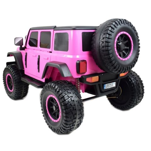 OLBRZYMI JEEP NA AKUMULATOR SPEED, SUPER RÓŻ, MIĘKKIE KOŁA, SIEDZENIE, APLIKACJA/DLS-X15A OLBRZYMI JEEP NA AKUMULATOR SPEED, SUPER RÓŻ, MIĘKKIE KOŁA, SIEDZENIE, APLIKACJA/DLS-X15A