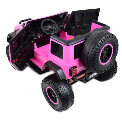 OLBRZYMI JEEP NA AKUMULATOR SPEED, SUPER RÓŻ, MIĘKKIE KOŁA, SIEDZENIE, APLIKACJA/DLS-X15A OLBRZYMI JEEP NA AKUMULATOR SPEED, SUPER RÓŻ, MIĘKKIE KOŁA, SIEDZENIE, APLIKACJA/DLS-X15A