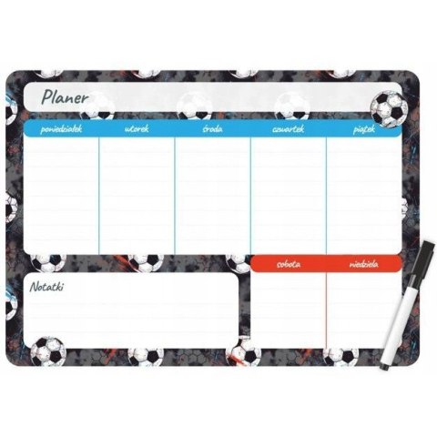 Planer magnetyczny na lodówkę Plan lekcji 35x25cm tygodniowy + marker PM-02-02 BIURFOL Planer magnetyczny na lodówkę Plan lekcji 35x25cm tygodniowy + marker PM-02-02 BIURFOL