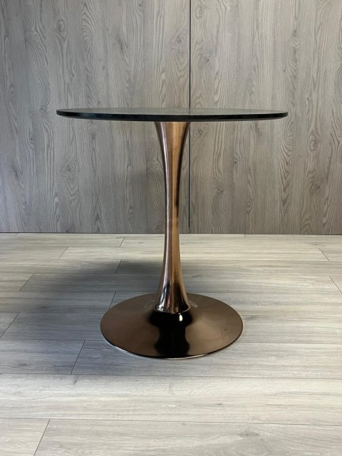 Stół okrągły VICTORY BLACK WOOD 70 cm COPPER Stół okrągły VICTORY BLACK WOOD 70 cm COPPER