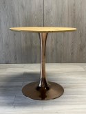 Stół okrągły VICTORY DARK WOOD 70 cm COPPER