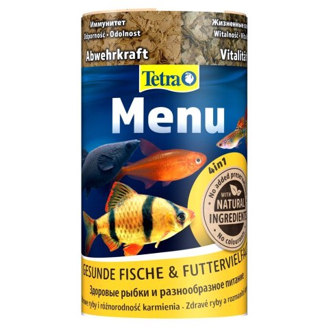 TETRA TetraMin Menu 100 ml pokarm dla ryb akwariowych 4 rodzaje płatków (T767386)