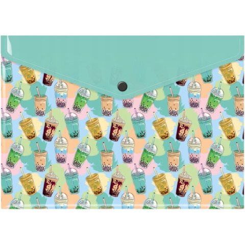 Teczka kopertowa A4 PP z nadrukiem BUBBLE TEA TKN-A4-37 BIURFOL Teczka kopertowa A4 PP z nadrukiem BUBBLE TEA TKN-A4-37 BIURFOL