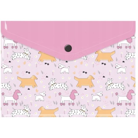 Teczka kopertowa A5 PP z nadrukiem PUPPIES TKN-A5-36 BIURFOL Teczka kopertowa A5 PP z nadrukiem PUPPIES TKN-A5-36 BIURFOL