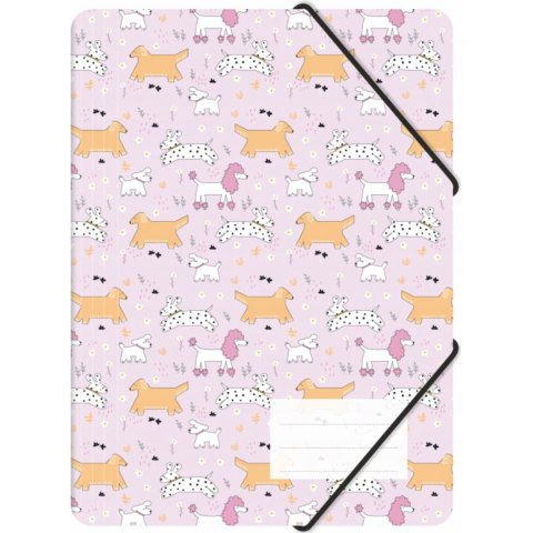 Teczka z gumką A4 PP z nadrukiem PUPPIES TGN-A4-36 BIURFOL Teczka z gumką A4 PP z nadrukiem PUPPIES TGN-A4-36 BIURFOL