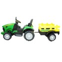 WIELKI TRAKTOR HALLO BABY Z PRZYCZEPĄ, PILOT, APLIKACJA/T990