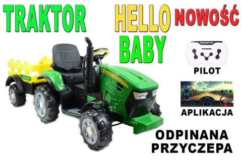 WIELKI TRAKTOR HALLO BABY Z PRZYCZEPĄ, PILOT, APLIKACJA/T990 WIELKI TRAKTOR HALLO BABY Z PRZYCZEPĄ, PILOT, APLIKACJA/T990