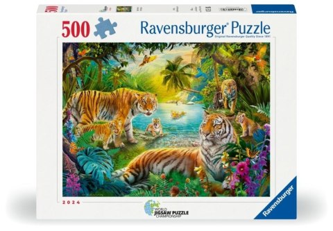 Puzzle 2D: Rodzina Tygrysów 500el Puzzle 2D: Rodzina Tygrysów 500el