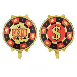 Balon foliowy Kolorowy Casino 45 cm