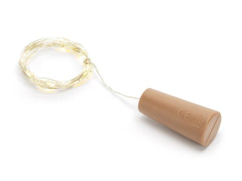 Lampki LED z korkiem do butelki, ciepły biały, 197cm Lampki LED z korkiem do butelki, ciepły biały, 197cm