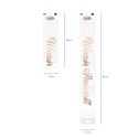 Szarfa biała z napisem Wieczór Panieński w kolorze Rose Gold, 160cm