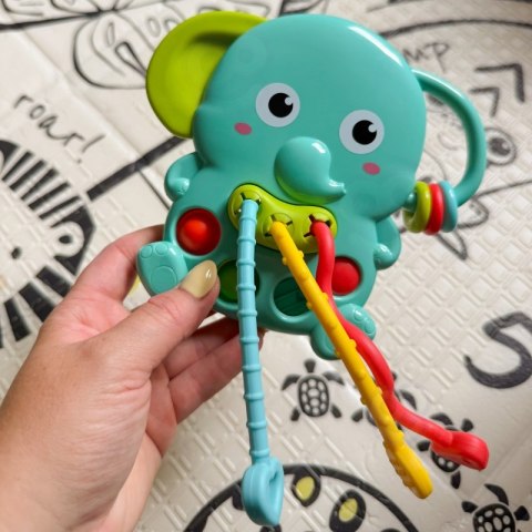 WOOPIE BABY Gryzak Sensoryczny Słonik Montessori 4w1 WOOPIE BABY Gryzak Sensoryczny Słonik Montessori 4w1