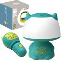 WOOPIE Multifunkcyjna Lampka RGB Głośnik Bluetooth Karaoke Modulator Głosu Karta SD Turkusowa